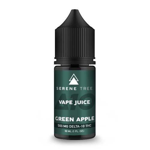 Delta-10 THC vape juice Green Apple flavor by Serene Tree