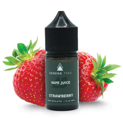Serene Tree Delta-8 Strawberry Vape Juice 1200mg