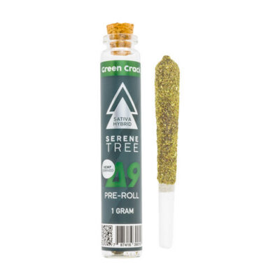 Serene Tree Delta 9 THC | Green Crack Pre Roll 1 gram