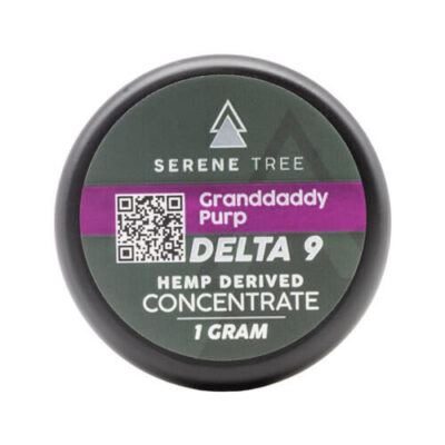 Serene Tree Delta 9 THC Wax Concentrate | 1 Gram - Granddaddy Purp strain