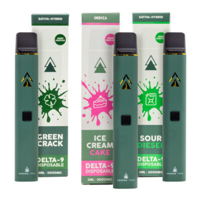 Serene Tree Delta-9 THC Disposable Vape Pen 3000mg potency - all terpene profiles