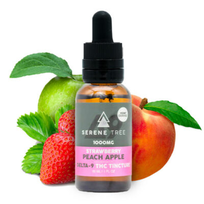 Serene Tree Delta 9 THC tincture | 1000mg Strawberry Peach Apple tincture
