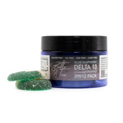 Bottle & Tree Delta-10 THC Blue Raspberry gummies