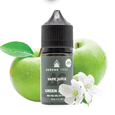 Delta 9 THC vape juice | Green Apple flavor by Serene Tree