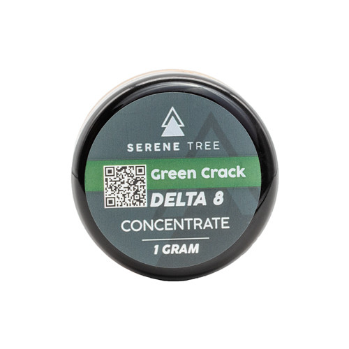 Serene Tree Delta-8 THC wax concentrate | Green Crack strain
