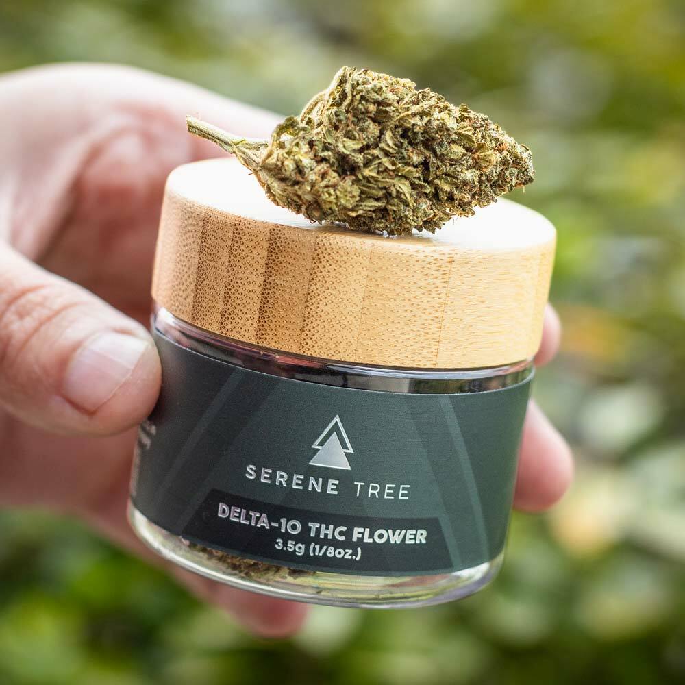 Serene Tree hemp flower jar